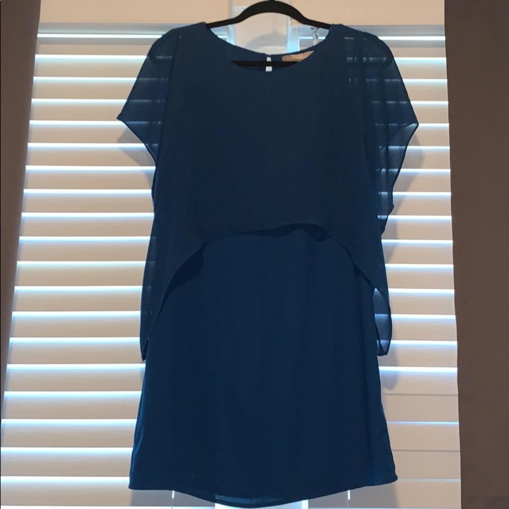 Blue Layered Party Dress